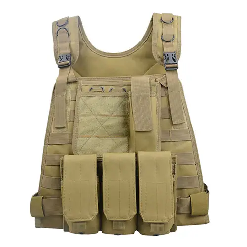 Tactical MOLLE Vest – Adjustable Military-Style Plate Carrier with Pouches